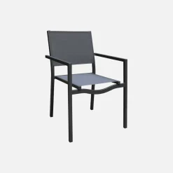 Mesa de jardín extensible de aluminio 160/240cm + 8 sillas