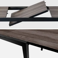 Mesa de jardín extensible de aluminio 160/240cm + 8 sillas