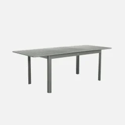 Mesa de jardín extensible de aluminio con 6 sillas