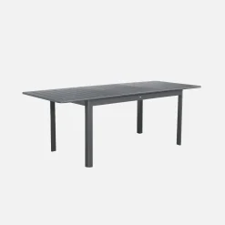 Mesa de jardín extensible de aluminio de 8 plazas