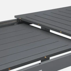 Mesa de jardín extensible de aluminio de 8 plazas