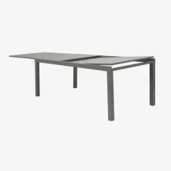 Mesa de jardín extensible de aluminio, 12 plazas