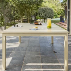Mesa de jardín extensible de aluminio, 12 a 14 plazas