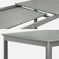 Mesa de jardín extensible de aluminio de 10 plazas