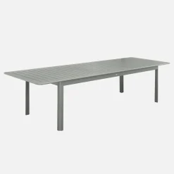 Mesa de jardín extensible de aluminio de 10 plazas