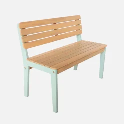Mesa de jardín infantil de madera de acacia con 4 sillas