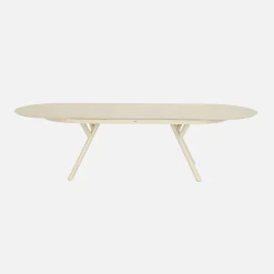 Mesa de jardín ovalada extensible de aluminio, 10 plazas