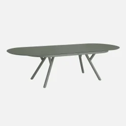 Mesa de jardín ovalada extensible de aluminio, 10 plazas