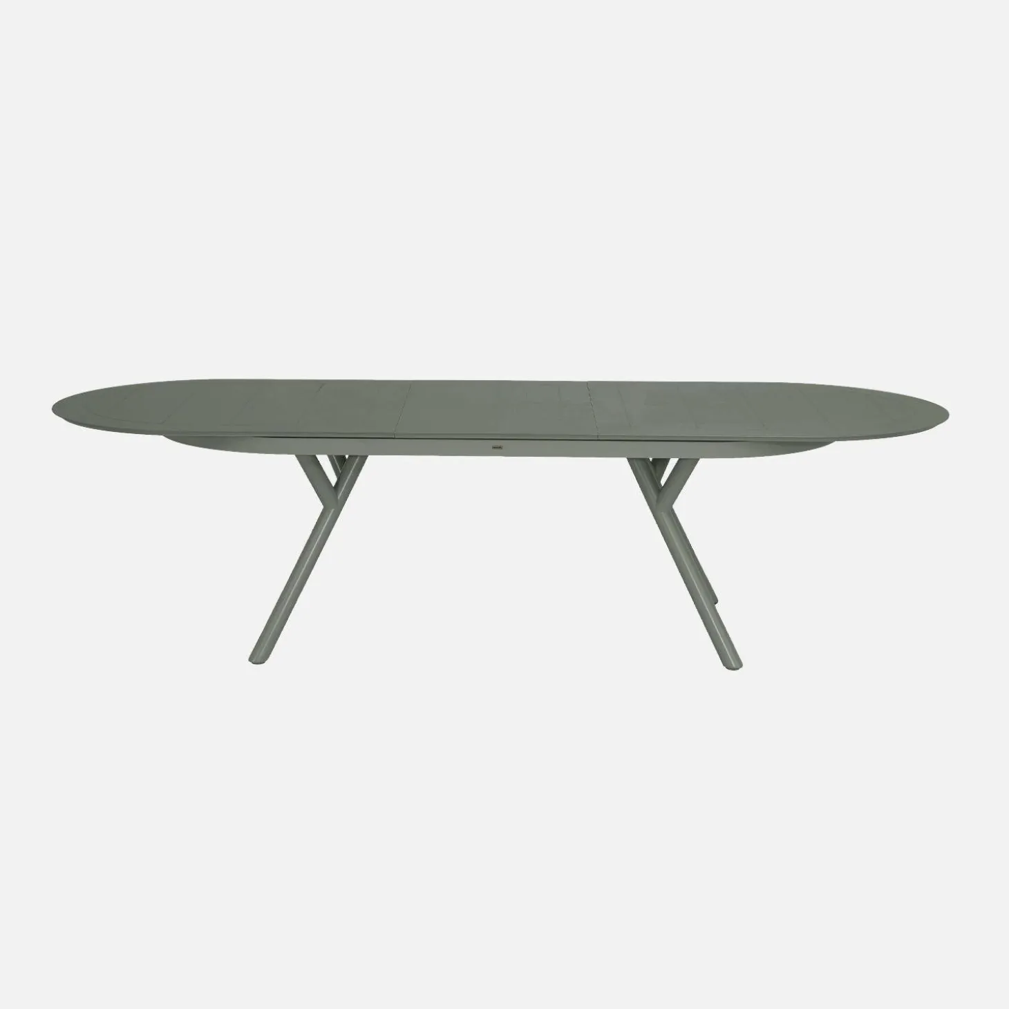 Mesa de jardín ovalada extensible de aluminio, 10 plazas