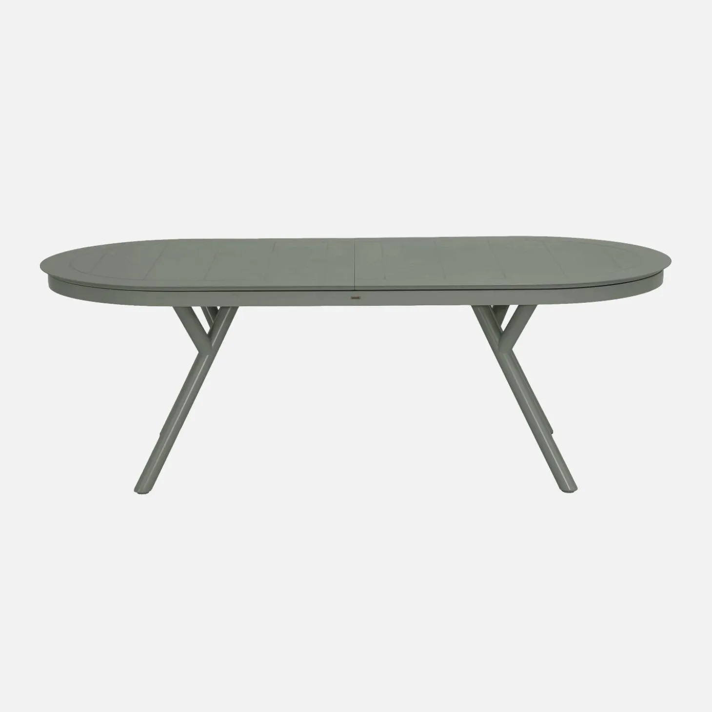 Mesa de jardín ovalada extensible de aluminio, 10 plazas