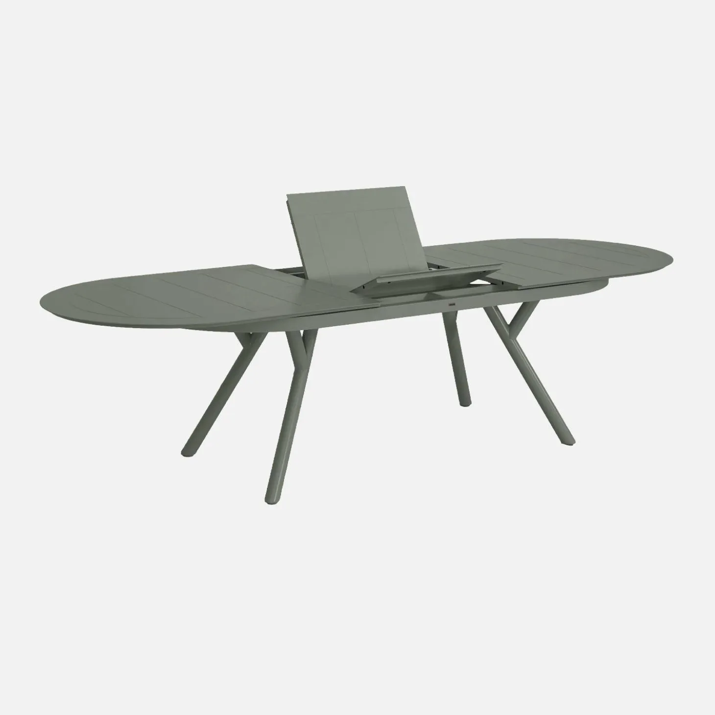 Mesa de jardín ovalada extensible de aluminio, 10 plazas