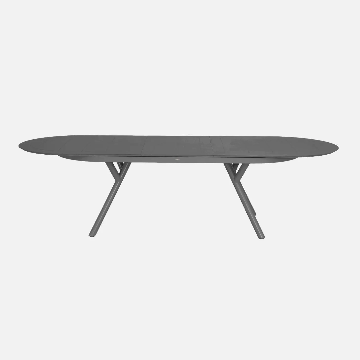 Mesa de jardín ovalada extensible de aluminio, 10 plazas