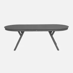 Mesa de jardín ovalada extensible de aluminio, 10 plazas