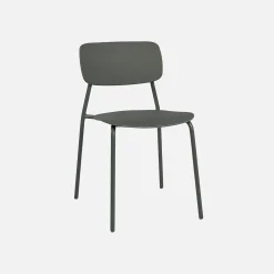 Mesa de jardín plegable de metal con 6 sillas