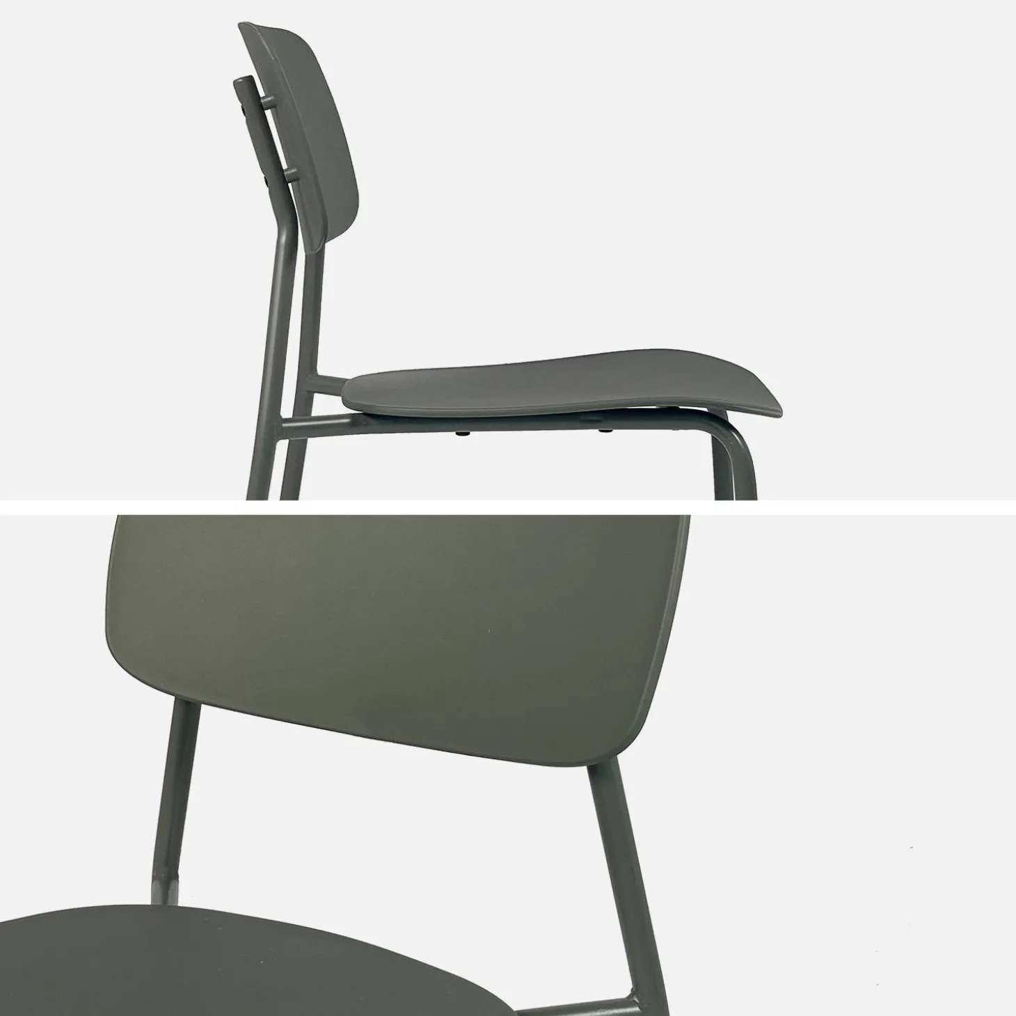 Mesa de jardín plegable de metal con 6 sillas