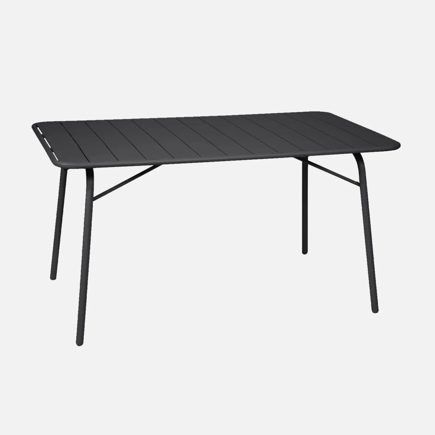 Mesa de jardín plegable de metal con 6 sillas
