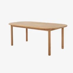 Mesa de jardín rectangular de madera de acacia, 6 plazas