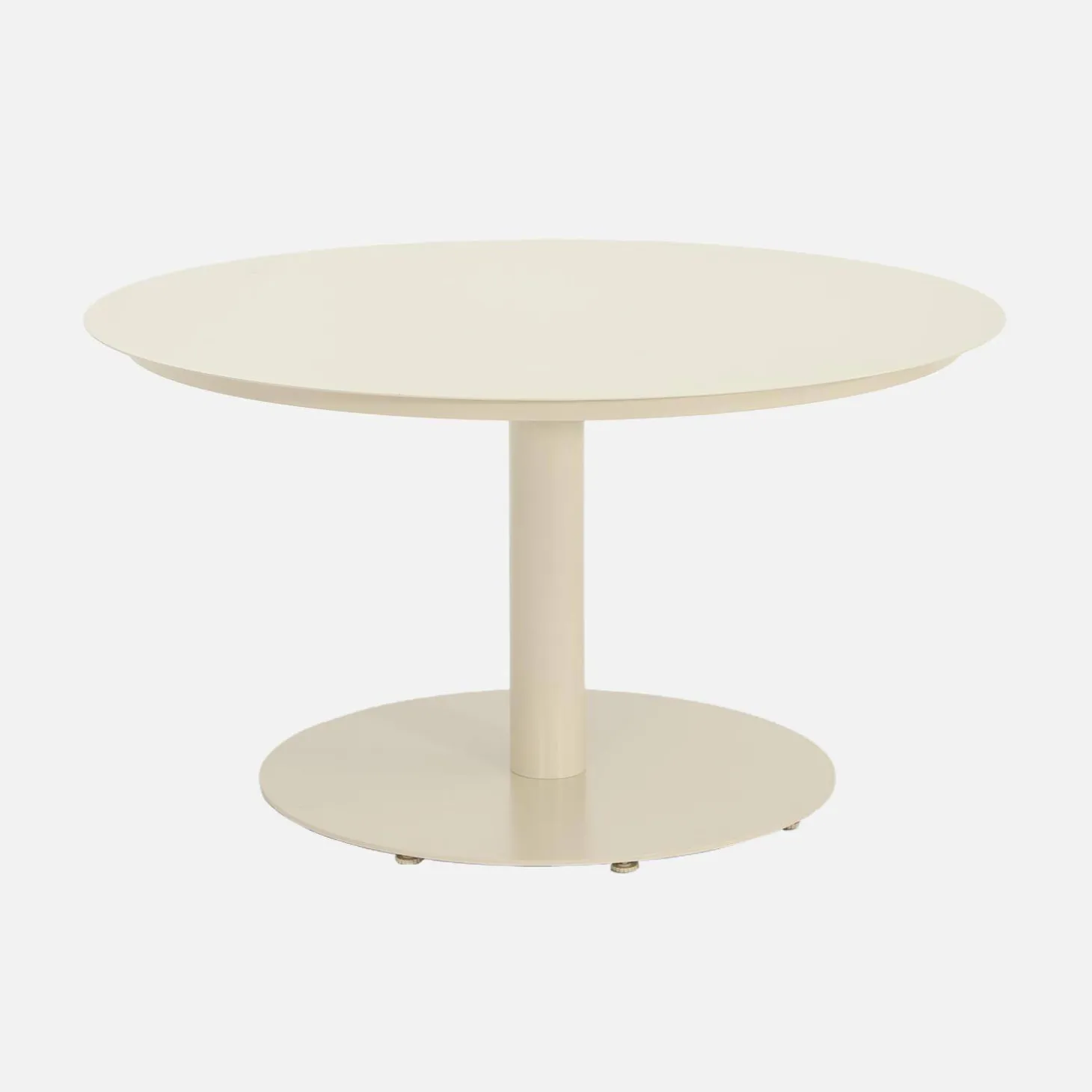Mesa de jardín redonda de aluminio, 6 plazas