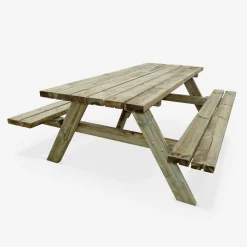 Mesa de picnic con 2 bancos para 6 personas