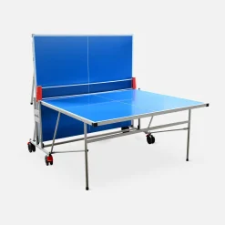Mesa de ping pong exterior con 2 raquetas y 3 pelotas, 274cm + funda de PVC