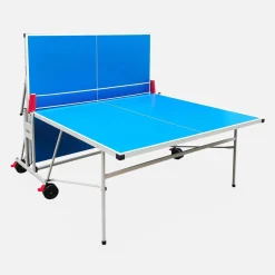 Mesa de ping pong exterior plegable con 2 raquetas y 3 pelotas, 274cm