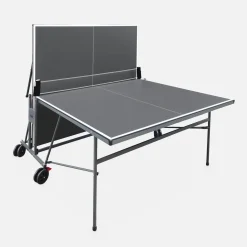 Mesa de ping pong exterior con 2 raquetas y 3 pelotas, 274cm + funda de PVC