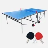 Mesa de ping pong interior plegable con 2 raquetas y 3 pelotas, 274cm