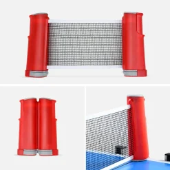 Mesa de ping pong interior plegable con 2 raquetas y 3 pelotas, 274cm