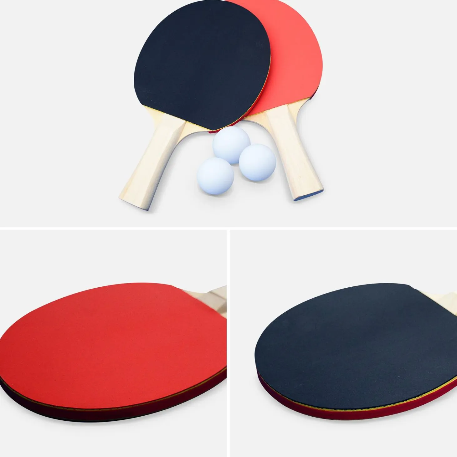 Mesa de ping pong plegable para interior con 4 raquetas y 6 pelotas, 274cm