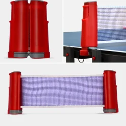 Mesa de ping pong plegable para exterior con 4 raquetas y 6 pelotas, 274cm