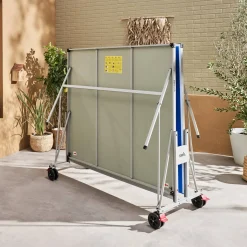 Mesa de ping pong plegable para exterior con 4 raquetas y 6 pelotas, 274cm