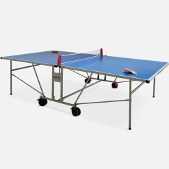 Mesa de ping pong plegable para exterior con 4 raquetas y 6 pelotas, 274cm