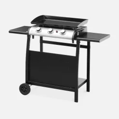 Mesa de plancha con 3 quemadores