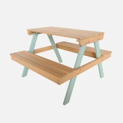 Mesa infantil de picnic de madera de 2 plazas