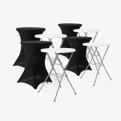 Mesa plegable de acero para eventos con funda protectora (lote de 4)