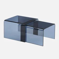 Mesas nido rectangulares y cuadradas de cristal templado