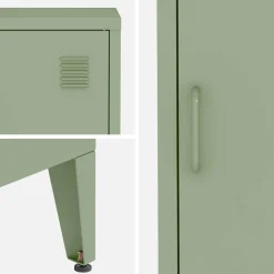Mesita de estilo industrial con 1 puerta