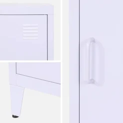 Mesita de estilo industrial con 1 puerta