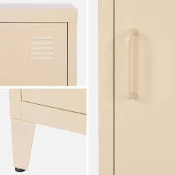 Mesita de estilo industrial con 1 puerta