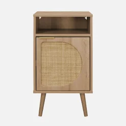 Mesita de noche con efecto madera, set de 2