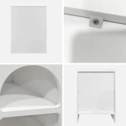 Mesita de noche efecto madera, set de 2