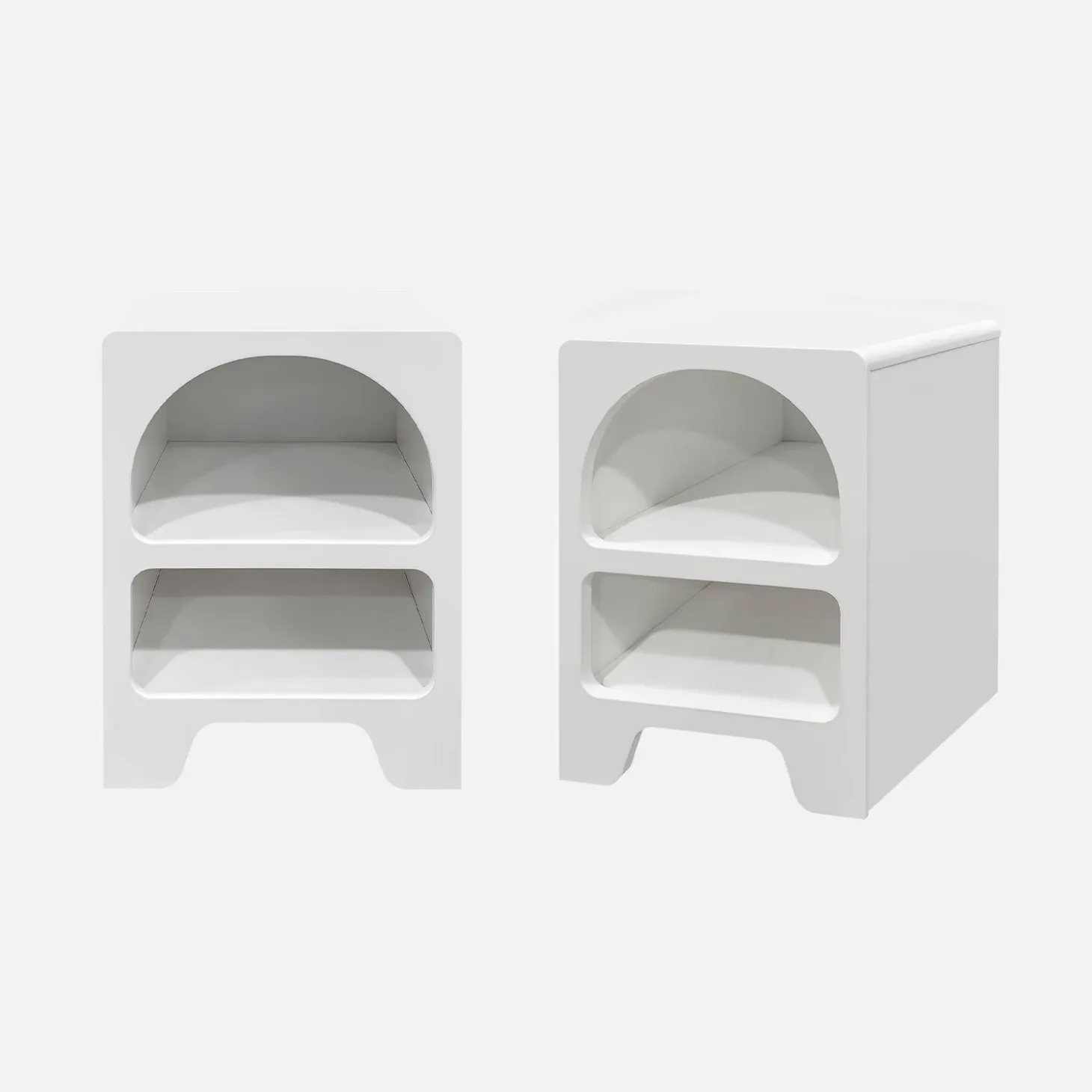 Mesita de noche efecto madera, set de 2