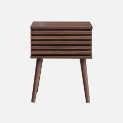 Mesita de noche estilo escandinavo efecto madera, set de 2