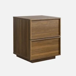 Mesita efecto madera, 2 cajones