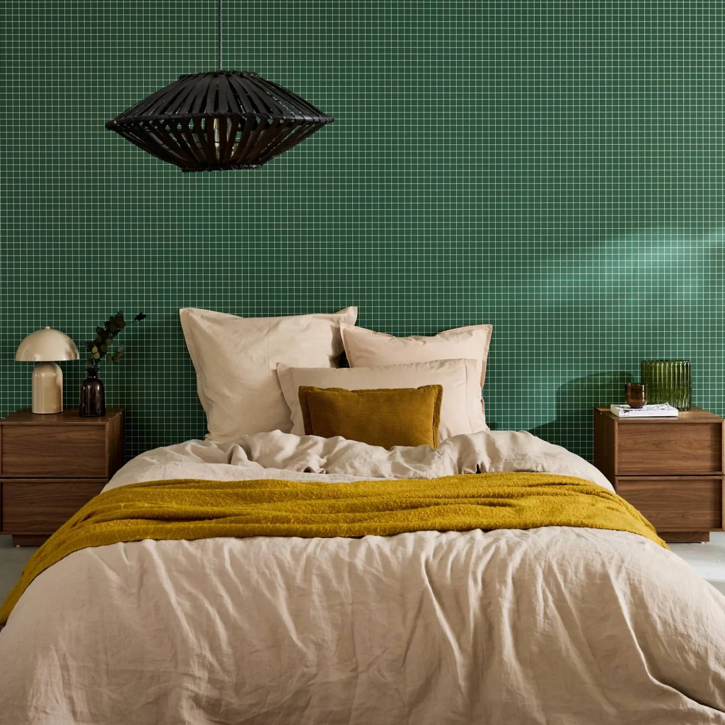 Mesita efecto madera 2 cajones, set de 2