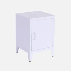 Mesita industrial con 1 puerta, set de 2