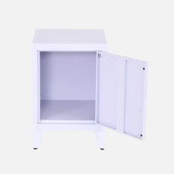 Mesita industrial con 1 puerta, set de 2