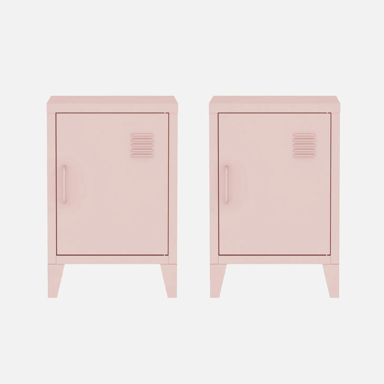 Mesita industrial con 1 puerta, set de 2