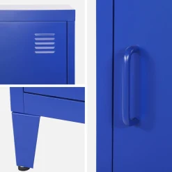 Mesita industrial con 1 puerta, set de 2