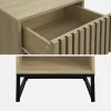 Mesitas de noche contemporáneas con 1 cajón, set de 2